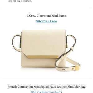J.CREW CLAREMONT MINI PURSE SHOULDER BAG IN NATURAL.